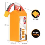 GNB 6S 22.2V 22.8V 1300 1500 1800mAh Brushless HV Battery XT60 Plug Connector for RC Drone  Racing Drone